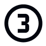 Circled number 3 icon