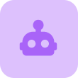 Purple robot head icon
